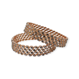 Mazak Metal Bangle/Kangan, Pack of 1 Pair  (2 Pieces), Rose Gold Tone